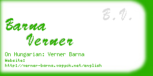 barna verner business card